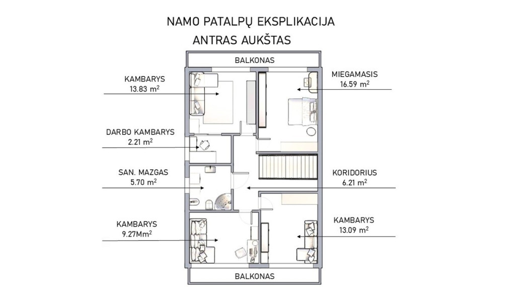 Parduodamas namas Valdemaro Čarneckio g., Pavilnys, Vilniaus m., Vilniaus m. sav., 142 m2 ploto, 2 aukštai 35
