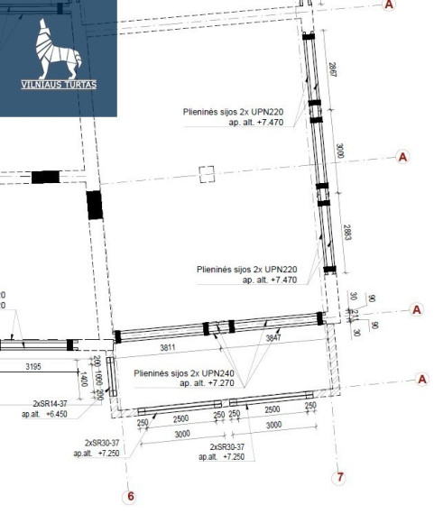 Parduodamos administracinės patalpos Laisvės pr. 53e, Vilnius, Šeškinė, Vilniaus m., Vilniaus m. sav., 154 m2 ploto 4