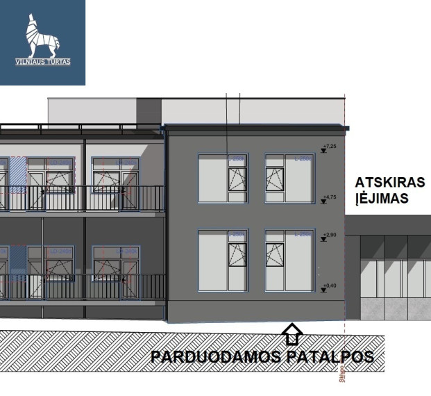 Parduodamos administracinės patalpos Laisvės pr. 53e, Vilnius, Šeškinė, Vilniaus m., Vilniaus m. sav., 90 m2 ploto 1