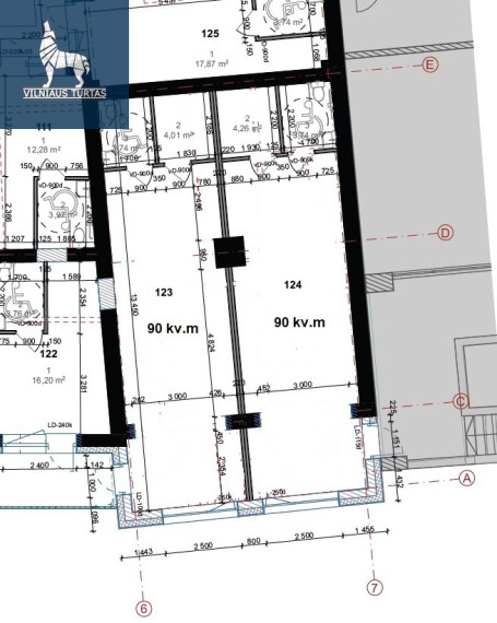 Parduodamos administracinės patalpos Laisvės pr. 53e, Vilnius, Šeškinė, Vilniaus m., Vilniaus m. sav., 90 m2 ploto 2