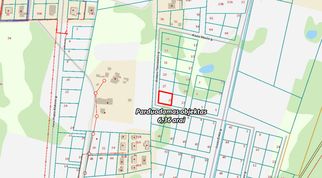 Parduodamas sklypas Antano Tamošaičio , Pavilnys, Vilniaus m., Vilniaus m. sav., 6.36 a ploto 6