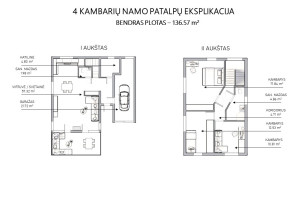 Parduodamas namas Vakarinė g., Aukštųjų Rusokų vs., Vilniaus r. sav., 136.57 m2 ploto, 2 aukštai 24