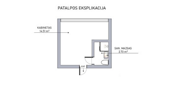 Parduodamas butas Kirtimų g., Paneriai, Vilniaus m., Vilniaus m. sav., 17.5 m2 ploto, 1 kambariai 15