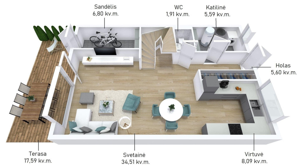 Parduodamas namas Lapišės g., Lieporiai, Šiaulių m., Šiaulių m. sav., 123.44 m² ploto 4 kambariai 25
