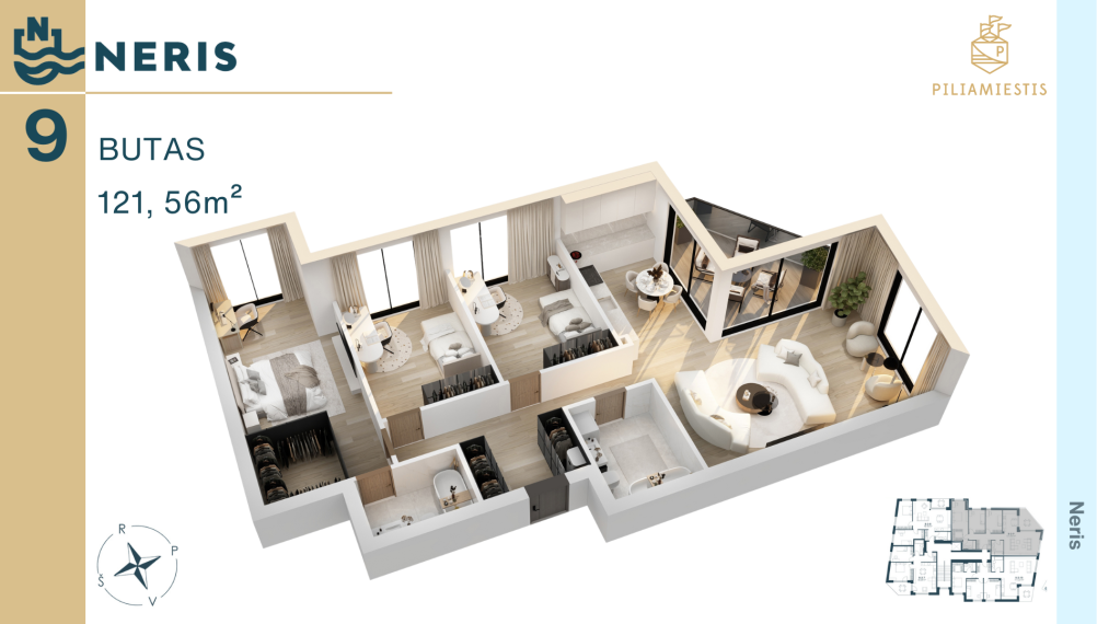 Parduodamas butas Brastos g., Vilijampolė, Kauno m., Kauno m. sav., 121.56 m² ploto 4 kambariai 6