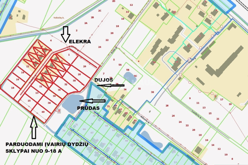 Parduodamas namų valdos paskirties sklypas Sodelio g., Toliočių k., Šiaulių r. sav., 9.16 a ploto 1