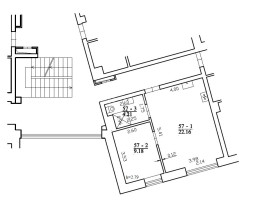Parduodamas butas Paribio g., Žvėrynas, Vilniaus m., Vilniaus m. sav., 35.55 m2 ploto, 2 kambariai 2