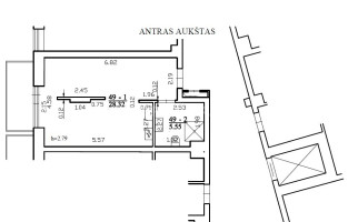 Parduodamas butas Paribio g. , Žvėrynas, Vilniaus m., Vilniaus m. sav., 33.87 m2 ploto, 1 kambariai 2
