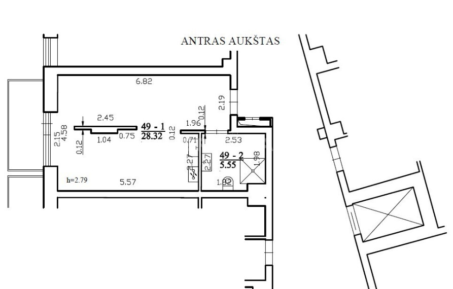 Parduodamas butas Paribio g. , Žvėrynas, Vilniaus m., Vilniaus m. sav., 33.87 m2 ploto, 1 kambariai 2