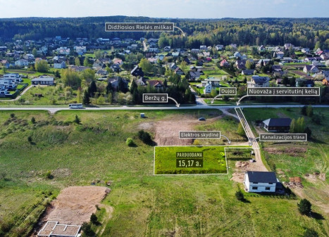 Parduodamas kitos paskirties sklypas Beržų g.37, Riešės k., Vilniaus r. sav., 15.17 a ploto