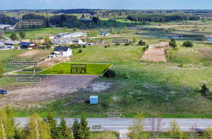 Parduodamas kitos paskirties sklypas Beržų g.37, Riešės k., Vilniaus r. sav., 15.17 a ploto 3