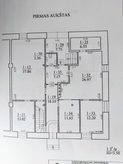 Parduodamos patalpos Vilniaus g., Panevėžio m., Panevėžio m. sav., 294.47 m² ploto 3