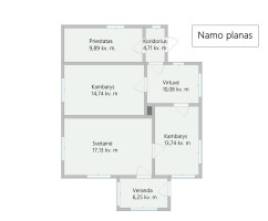 Parduodamas namas Sodžiaus g., Širvintų k., Širvintų r. sav., 76.54 m2 ploto, 1 aukštai 5