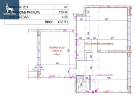 Parduodamos administracinės, gamybinės, kitos paskirties, sandėliavimo patalpos Kernavės g., Šnipiškės, Vilniaus m., Vilniaus m. sav., 138.51 m2 ploto 2