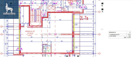 Parduodamos administracinės patalpos Kernavės g.17, Šnipiškės, Vilniaus m., Vilniaus m. sav., 131.85 m2 ploto 1
