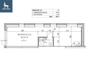 Parduodamos administracinės, kitos paskirties patalpos Kernavės g.17, Šnipiškės, Vilniaus m., Vilniaus m. sav., 48.7 m2 ploto 2