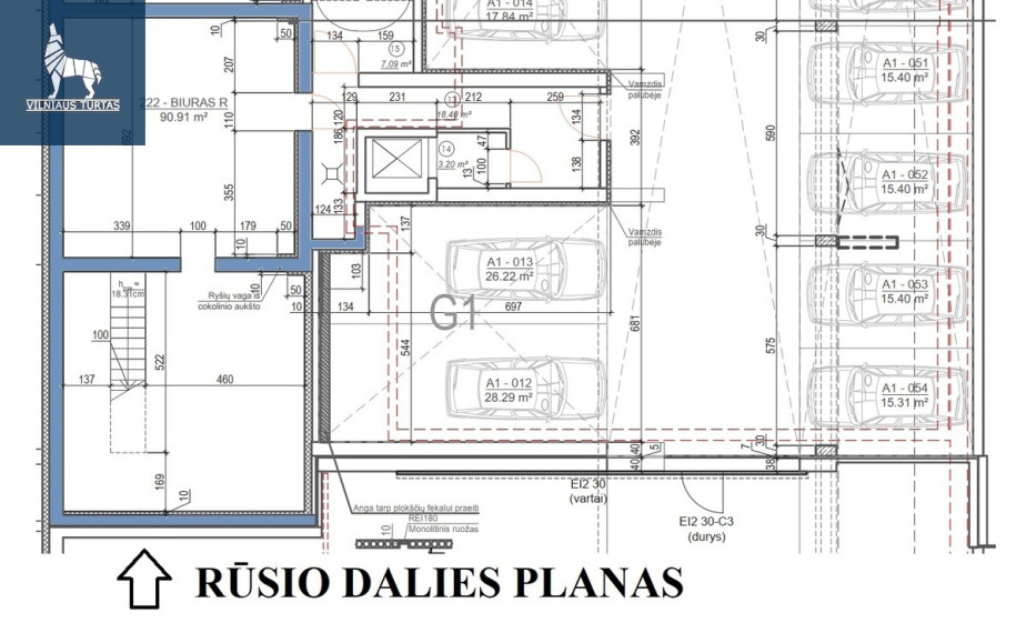 Parduodamos administracinės patalpos Kernavės g.17, Šnipiškės, Vilniaus m., Vilniaus m. sav., 178.38 m2 ploto 9