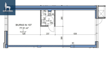 Parduodamos administracinės patalpos Daugėliškio g.33, Šnipiškės, Vilniaus m., Vilniaus m. sav., 77.51 m2 ploto 2