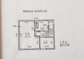 Parduodamas namas Riešutų g., Pagiegalos k., Panevėžio r. sav., 40.85 m² ploto 2 kambariai 10