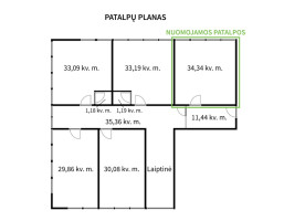 Nuomojamos administracinės patalpos Konstitucijos pr., Šnipiškės, Vilniaus m., Vilniaus m. sav., 34.34 m2 ploto 12
