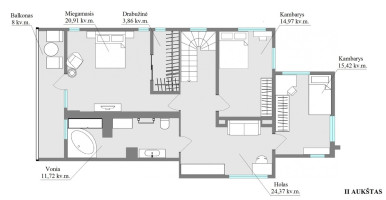 Parduodamas namas Riešės vs., Vilniaus r. sav., 182.6 m2 ploto, 2 aukštai 34