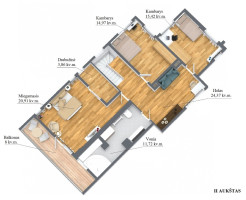 Parduodamas namas Riešės vs., Vilniaus r. sav., 182.6 m2 ploto, 2 aukštai 36