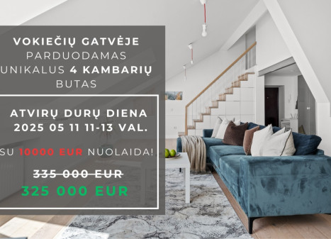 Parduodamas butas Vokiečių g., Senamiestis, Vilniaus m., Vilniaus m. sav., 83 m2 ploto, 4 kambariai