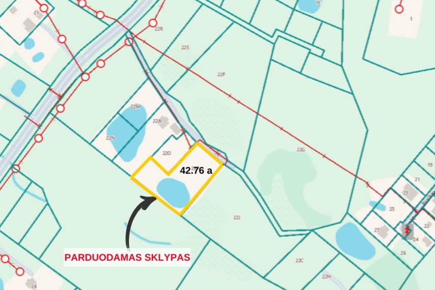 Parduodamas  sklypas Rusakalnio g., Vievininkų k., Elektrėnų sav., 42.76 a ploto 20