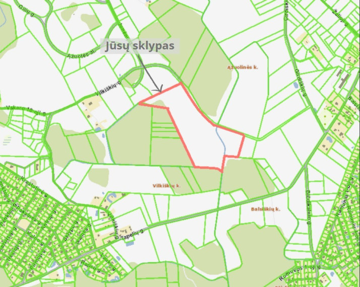 Parduodamas  sklypas Ąžuolinės k., Vilniaus r. sav., 997.5 a ploto 17