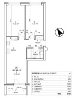 Parduodamas butas Leičių g., Pašilaičiai, Vilniaus m., Vilniaus m. sav., 68 m² ploto 3 kambariai 2