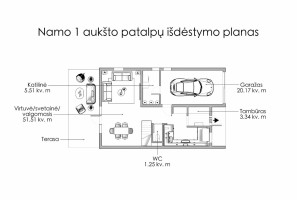 Parduodamas namas Skalvos g., Didieji Gulbinai, Vilniaus m., Vilniaus m. sav., 135.47 m2 ploto, 2 aukštai 12