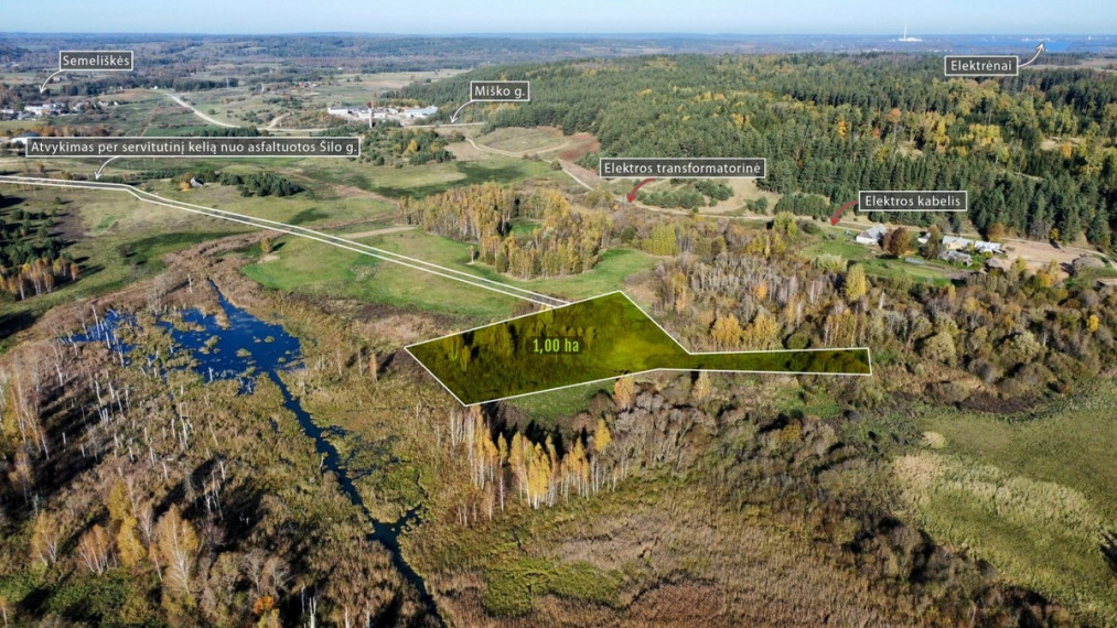 Parduodamas sklypas Semeliškių k., Elektrėnų sav., 100 a ploto 1