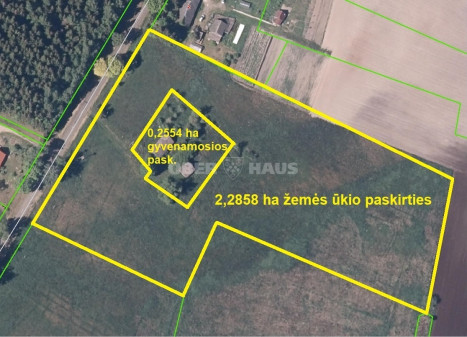 Parduodamas namų valdos paskirties sklypas Muižės k., Šilutės r. sav., 254.12 a ploto