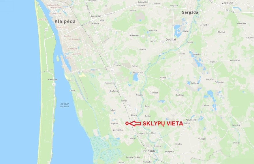 Parduodamas namų valdos paskirties sklypas Derceklių k., Klaipėdos r. sav., 8.6 a ploto 6