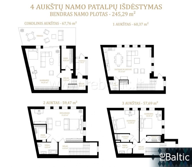 Parduodamas namas Aguonų g., Centras, Vilniaus m., Vilniaus m. sav., 245 m2 ploto, 3 aukštai 7