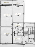 Parduodamas butas Kalvarijų g., Šnipiškės, Vilniaus m., Vilniaus m. sav., 60.88 m² ploto 3 kambariai 3
