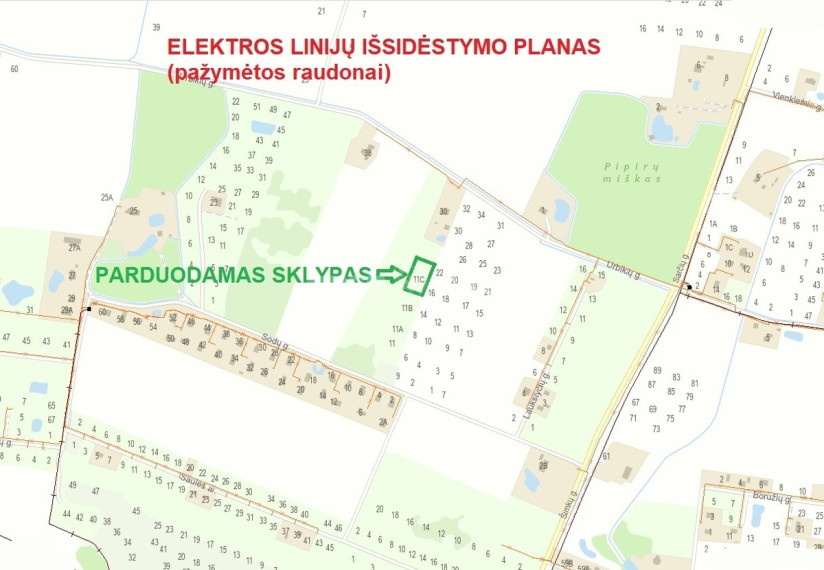 Parduodamas namų valdos paskirties sklypas Sodų g., Radailių k., Klaipėdos r. sav., 25 a ploto 1