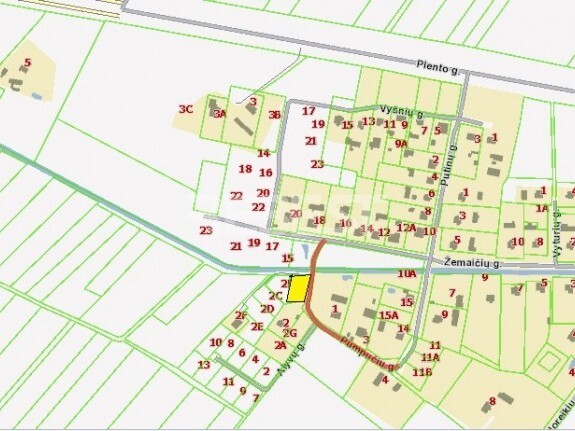 Parduodamas namų valdos paskirties sklypas Pumpučių g., Lukšių k., Šiaulių r. sav., 9.62 a ploto 2