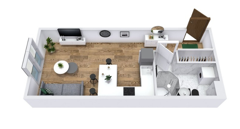 Parduodamas butas Kalvarijų g., Šnipiškės, Vilniaus m., Vilniaus m. sav., 32.75 m2 ploto, 1 kambariai 5