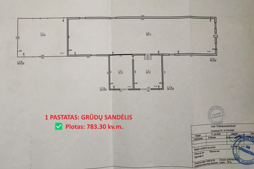 Parduodamos gamybinės, kitos paskirties, sandėliavimo patalpos Mokyklos g., Ingavangio k., Prienų r. sav., 1426.23 m2 ploto 15
