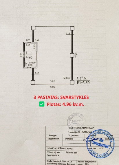 Parduodamos gamybinės, kitos paskirties, sandėliavimo patalpos Mokyklos g., Ingavangio k., Prienų r. sav., 1426.23 m2 ploto 19