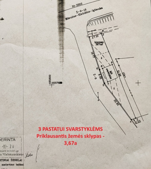 Parduodamos gamybinės, kitos paskirties, sandėliavimo patalpos Mokyklos g., Ingavangio k., Prienų r. sav., 1426.23 m2 ploto 20