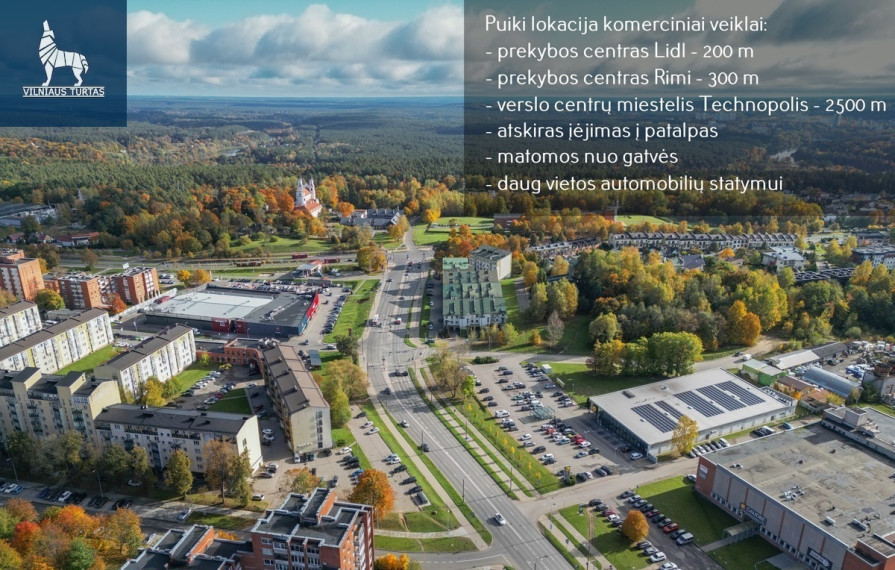 Nuomojamos administracinės, kitos paskirties patalpos Ateities g., Baltupiai, Vilniaus m., Vilniaus m. sav., 184 m2 ploto 1