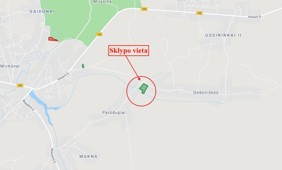 Parduodamas  sklypas Dėdoniškių g., Mickūnų mstl., Vilniaus r. sav., 190 a ploto 12