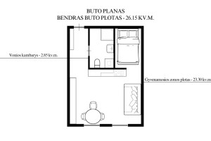 Parduodamas butas Šv. Stepono g., Senamiestis, Vilniaus m., Vilniaus m. sav., 26.15 m2 ploto, 1 kambariai 18