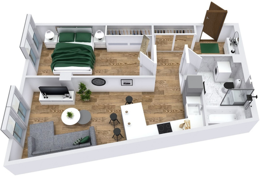 Parduodamas butas Kalvarijų g., Šnipiškės, Vilniaus m., Vilniaus m. sav., 47.59 m2 ploto, 2 kambariai 3