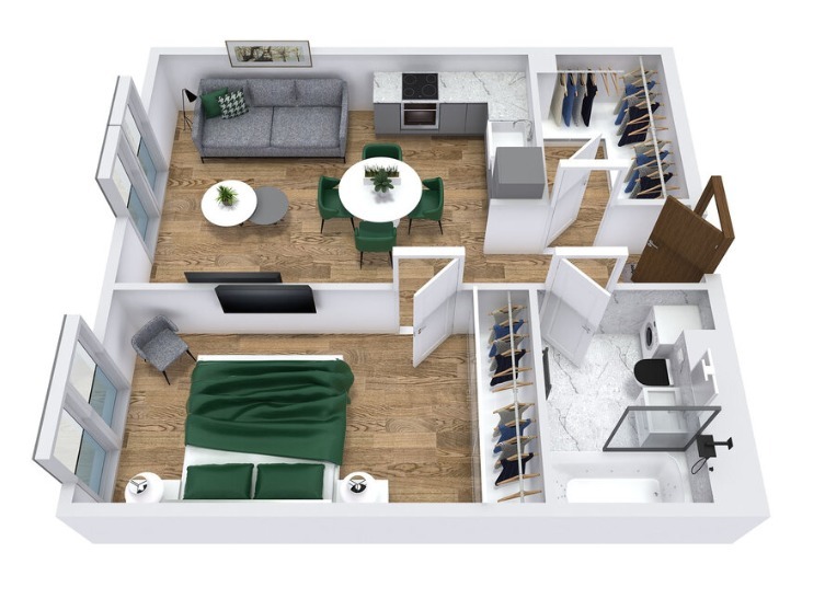 Parduodamas butas Kalvarijų g., Šnipiškės, Vilniaus m., Vilniaus m. sav., 47.29 m2 ploto, 2 kambariai 4