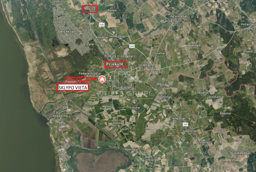 Parduodamas  sklypas Pangesų k., Klaipėdos r. sav., 17 a ploto 9