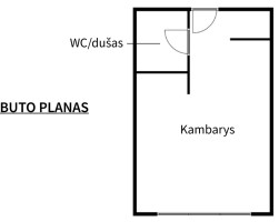 Nuomojamas butas Dariaus ir Girėno g., Naujininkai, Vilniaus m., Vilniaus m. sav., 18 m2 ploto, 1 kambariai 15