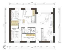 Parduodamas namas Šv. Faustinos g., Skaidiškių k., Vilniaus r. sav., 110 m2 ploto, 1 aukštai 8